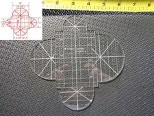 Quilting Template Ruler 3mm thick Half-circles Clamshells Low Shank Machines