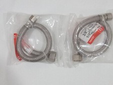 2-Fluidmaster 1/2 FIP X 3/8 Compression 16"Braided Stainless Steel Faucet Supply