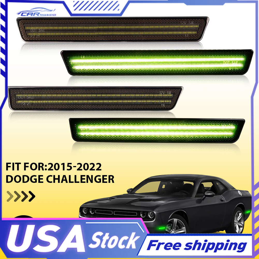 Smoked LED Bumper Marker Lights for 2015-2022 Dodge Models