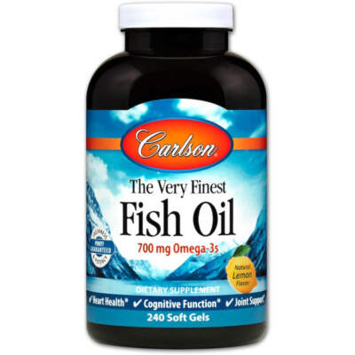 Carlson - The Very Finest Fish Oil, 700 mg Omega-3s, Norwegian Fish Oil Suppleme