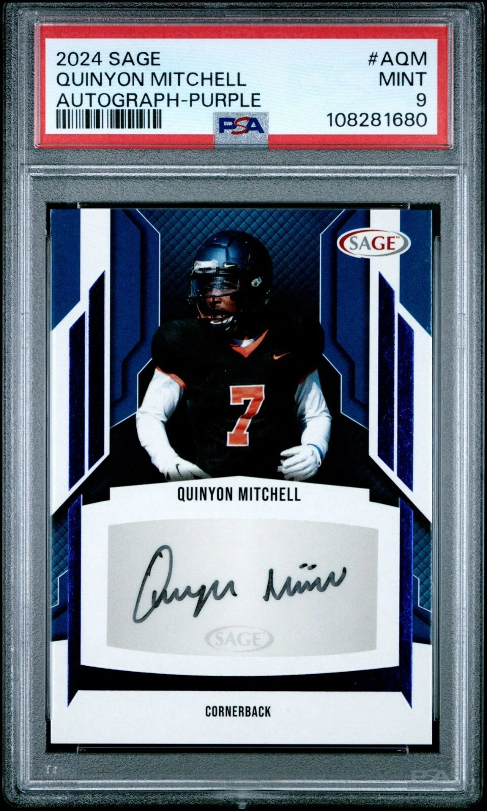 Quinyon Mitchell SA-GE Autographs #AQM Purple