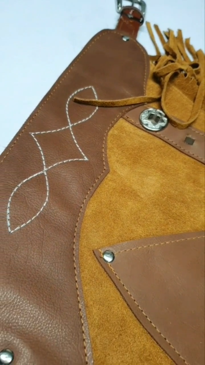 Handmade Western Leather Chaps, Leather Chinks for Horse Riding ...