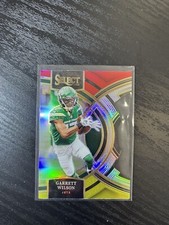 2023 Panini Select #115 Garrett Wilson Red and Yellow Prizms Die-Cut Premier