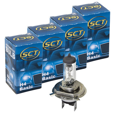 Glühbirne H4 Basic 12V 4 Stück 55W für Alfa Audi BMW Ford Honda Mercedes