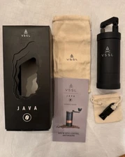 New! VSSL Java Black Portable Manual Coffee Espresso 20g Burr Grinder. Camping