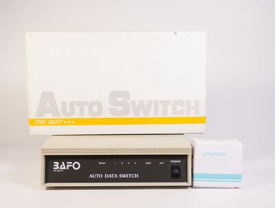 Vintage Bafo KC 604-1P Auto Data Switch Multiswitch Parallel 4x In 1x Out