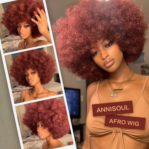 2023 Mujer Negro Mujer Sintético Corto Africano Peluca Esponjoso Cosplay - Imagen 6 de 24
