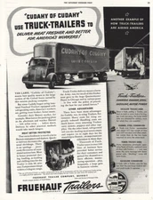 1943 Fruehauf Trailer: Cudahy Vintage Print Ad