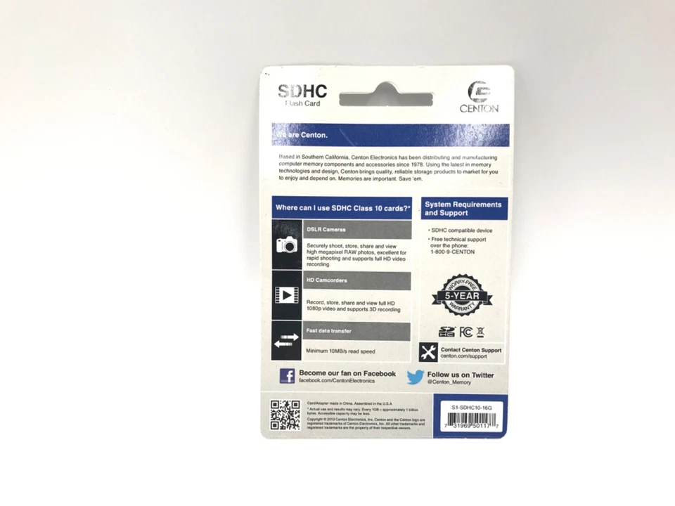 Centon MICRO SDHC Mobile Memory Upgrade 16GB Class 10 NEW - Image 2 of 2