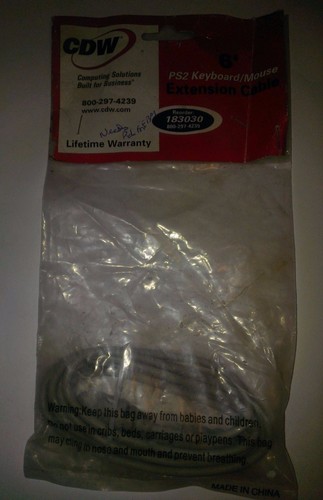 1-CDW Mouse and Keyboard Extension Cable PS2 6 feet - Picture 3 of 4