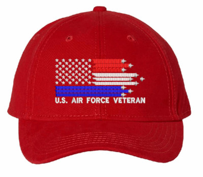 US Air Force Veteran Baseball Hat Embroidered Cap Hat 3 Colors ADJUSTABLE