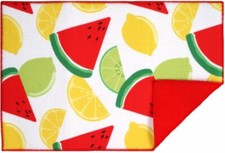 Microfiber Dish Drying Mat, Approx 12"x18", WATERMELONS CITRUS FRUITS, red, GR