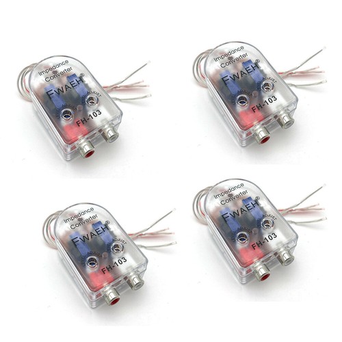 4pcs Level Car Speaker High to Low Impedance Converter 2 Channel RCA Line Out - Picture 7 of 7