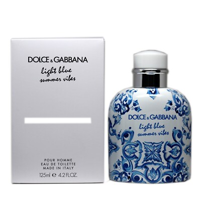 DOLCE & GABBANA LIGHT BLUE SUMMER VIBES MEN EAU DE TOILETTE SPRAY 125ML (T)