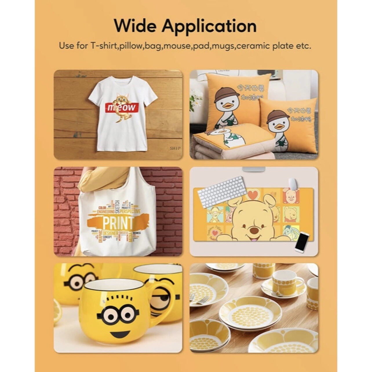 Sublimation Ink Refill 4 Color Pack Inkjet Printers Heat Press Transfer