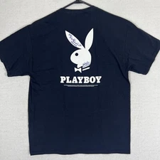 Playboy Graphic Print T-Shirt Adult Large Scientific Games Playmate Autos