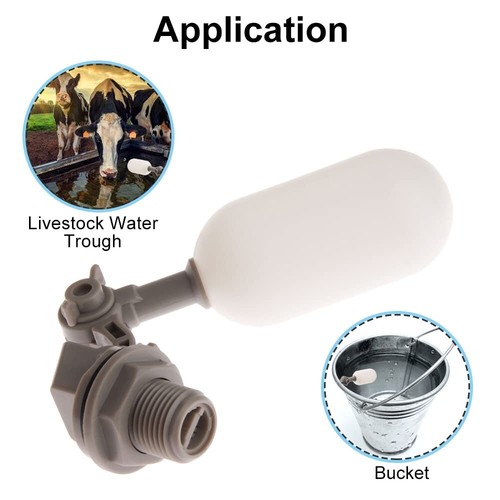 1/2" Float Ball Valve Automatic Fill Feed Humidifier Tank Pond Shut Off with ... - Picture 5 of 9