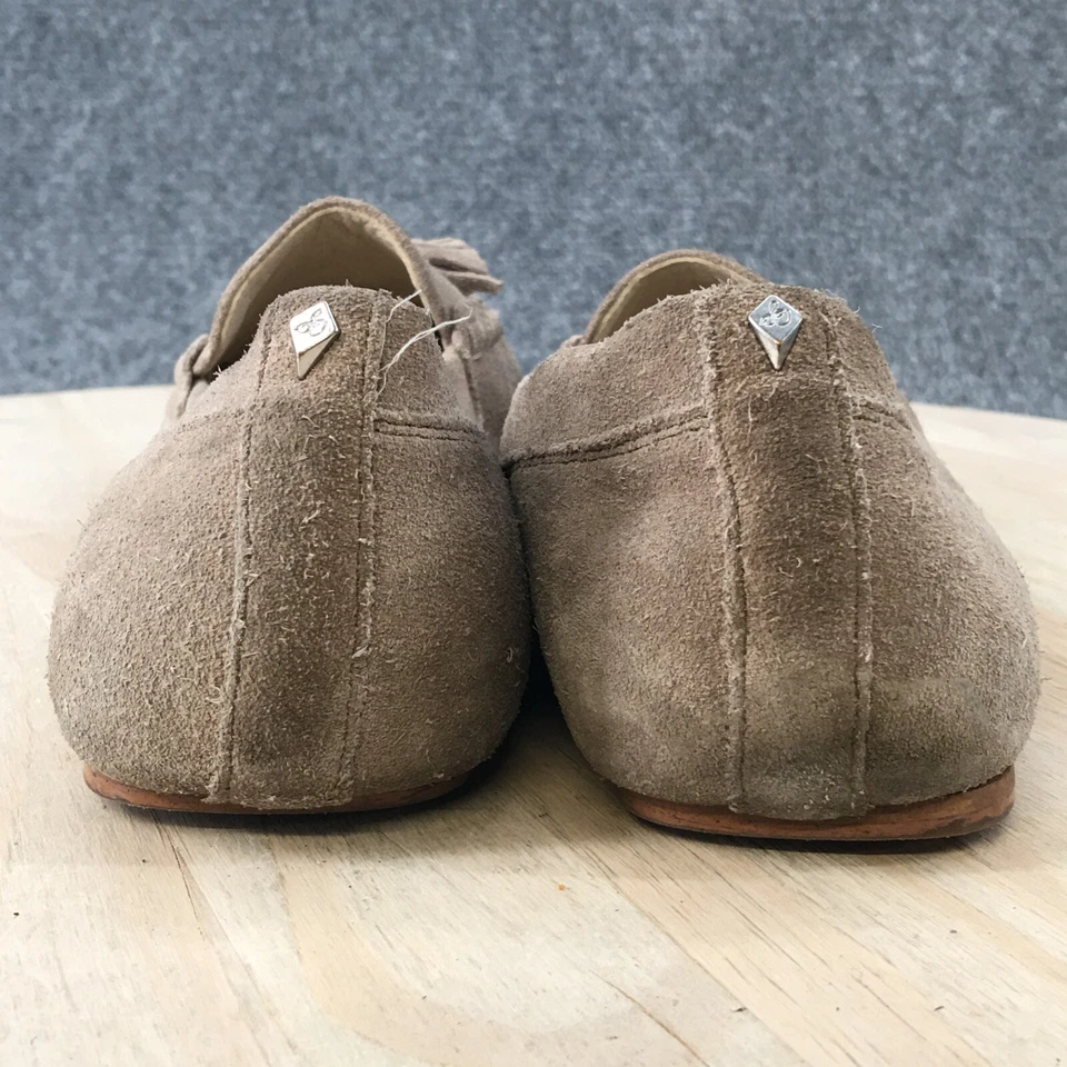 Sam Edelman Shoes Womens 8.5 Casual Slip On Moccasins Tassels Flats Gray Suede - Image 4 of 4