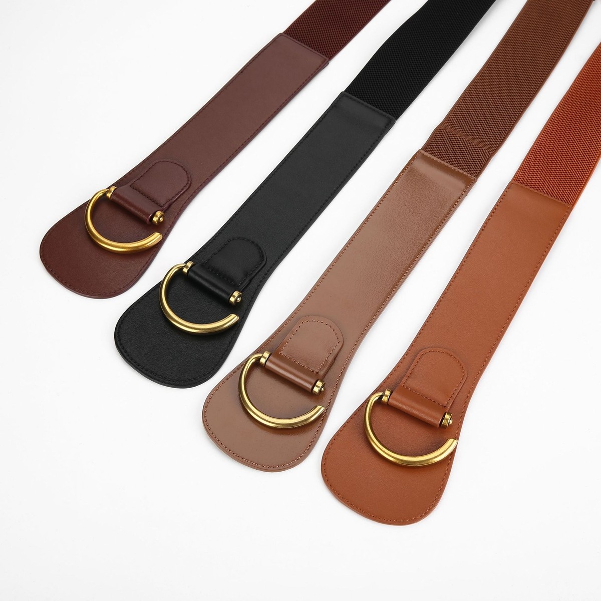 1916 Women Wide Elastic Leather Belt For Dress Ladies Casual Stretch Corset Women main image 2