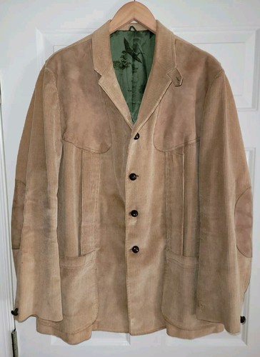 Eddie Bauer, Vtg. Eddie Bauer blazer Corduroy Suede Elbow Patch 1960's Jacket 44 Long Hunting
