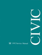 1992 Honda Civic Shop Service Repair Manual Book Engine Drivetrain Electrical