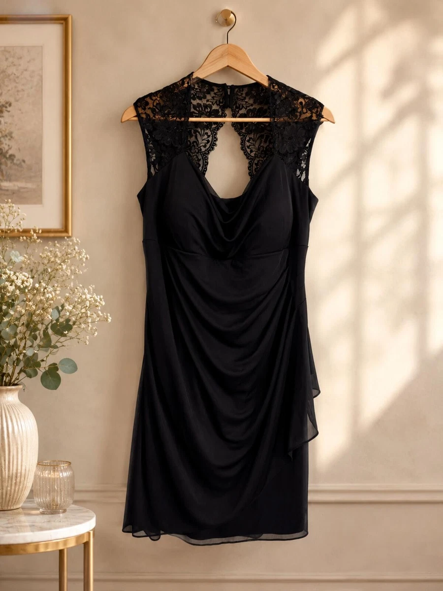 xscape lace overlay dress Amazon.com: Xscape Women's Floor Length One Shoulder Ruched Waist with Ruffle Bodice Evening Dress with Side Slit, Black, 4 : Clothing, Shoes & Jewelry