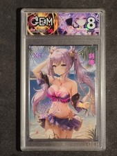 KEQING - GENSHIN IMPACT - SEXY WAIFU - GRADED CARD 8 - NO PSA BGS - HOLO - XR