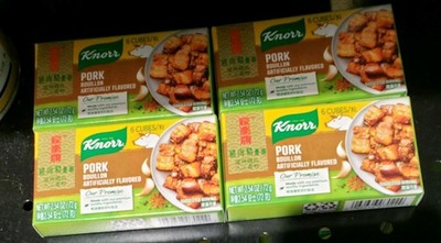 Pack 4 of Knorr 6 Bouillon Cubes - Pork Flavor 2.5 oz/pack