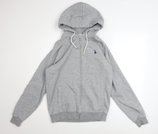 Mens UK Size M Jack Wills Grey Full Zip Hoodie