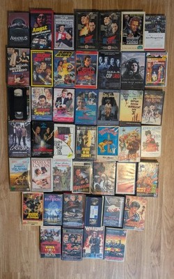 VHS FSK 18 Film Konvolut (45 Tapes)   Action, Thriller, Kult