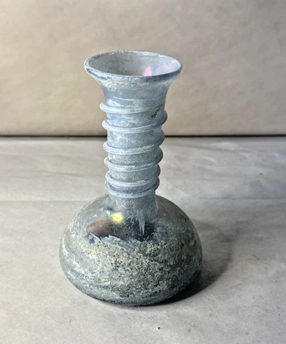 Vintage Murano "Scavo" Iridescent Glass Vase