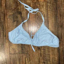 Shade  Shore Light Blue Bikini Swim Top Women  s Sz Large EUC