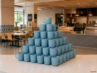 Ritzenhoff 60X Jasper Kaffeebecher 250Ml H10,4Cm Graublau Tee-Tassen 60 Personen