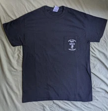 Marie Laveau House of VOODOO Pocket Tee Size M Gildan 100% Cotton BACK GRAPHIC