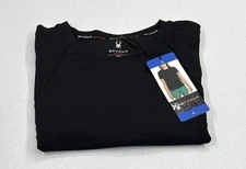 Spyder Women's Active Ribbed Short Sleeve Tee, Black, Size L
