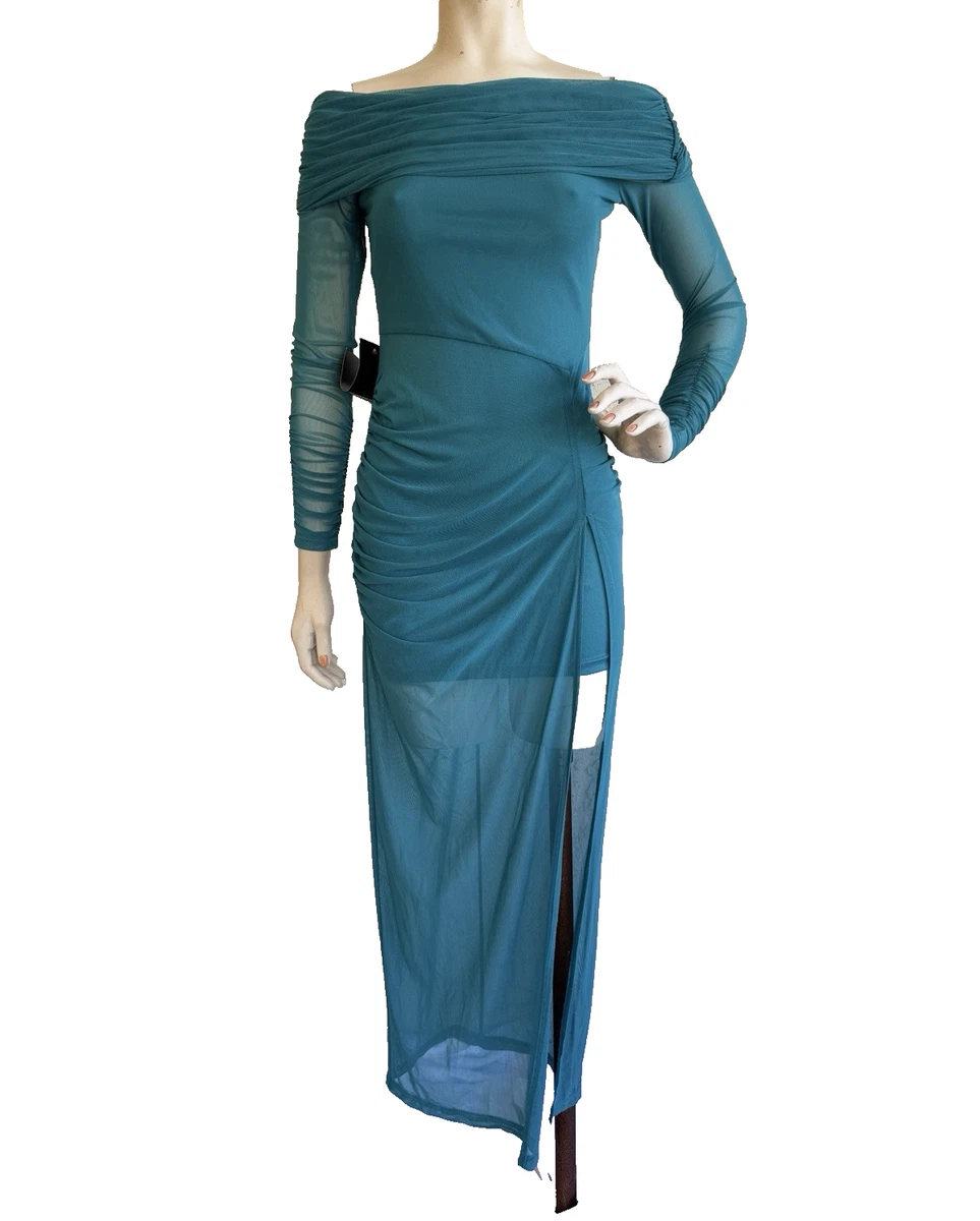 chinese dress ladies Long Sleeve Mesh Ruched Dress main image 0