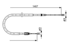 Handbremsleitung 1 987 477 937 BOSCH für RENAULT SCÉNIC I Großraumlimousine