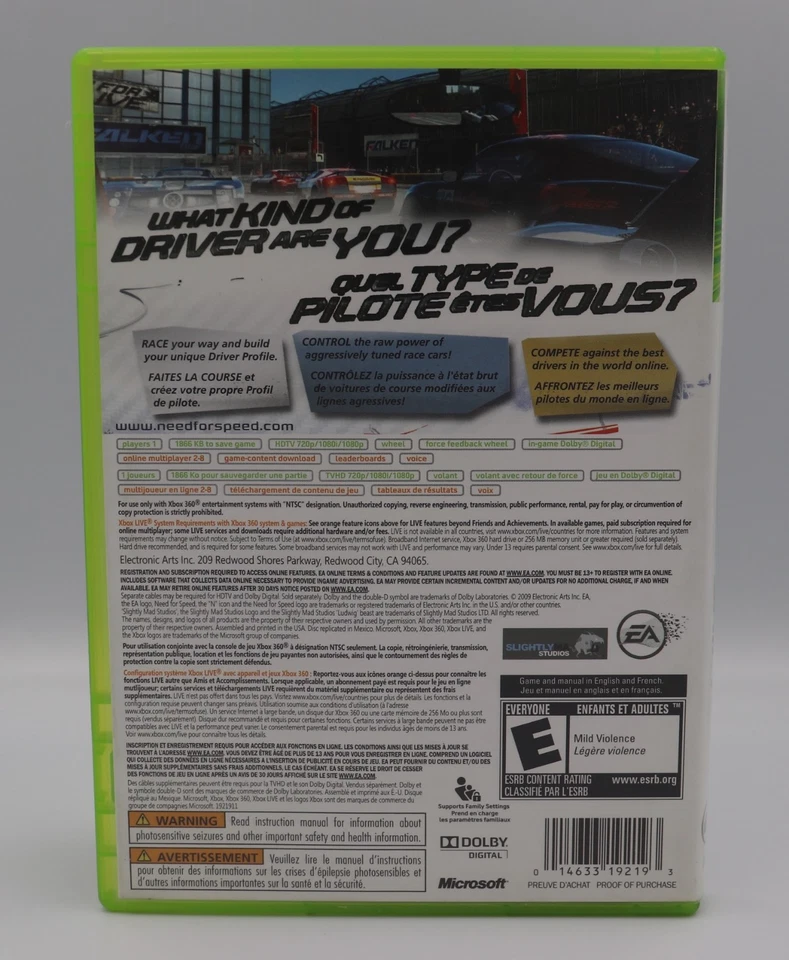 Need for Speed: Shift Microsoft Xbox 360 Game CIB Complete Used  - Image 2 of 3