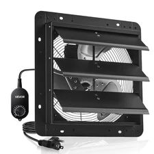 VEVOR 14 in Shutter Exhaust Fan with Speed Controller Wall Mount for Shed