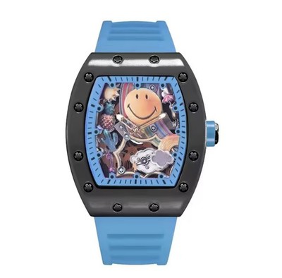 Men's Quartz Watch Happy Face Logo Retro Style Custom Design  Alloy Case 