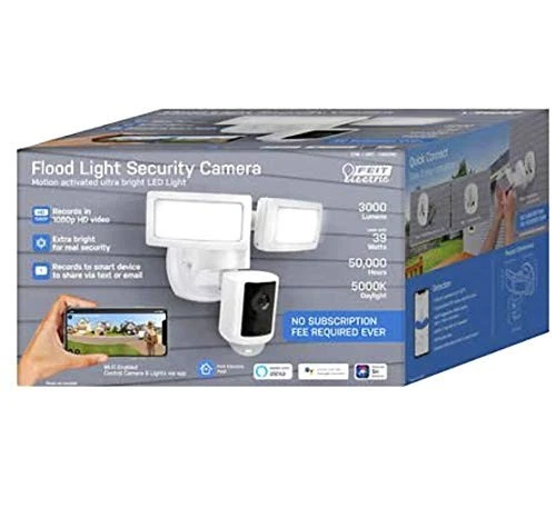 FEIT ELÉCTRICO LED 1080P HD LUZ DE SEGURIDAD CONTRA INUNDACIONES INTELIGENTE - BLANCO - Arañazos y abolladuras Foto 4 de 4