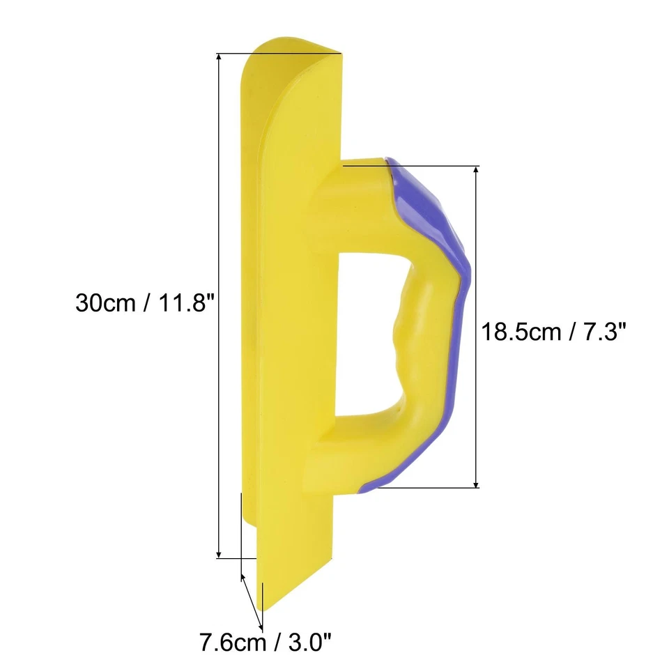 Outside Corner Trowel 3.3 Inch Drywall Corner Tool Plastic Corner Shaping Yellow - Imagem 2 de 4