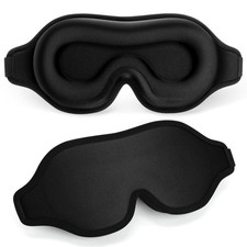 Blackout Eye Mask for Sleeping, 3D Contoured Cup No Pressure Sleep Mask with ...