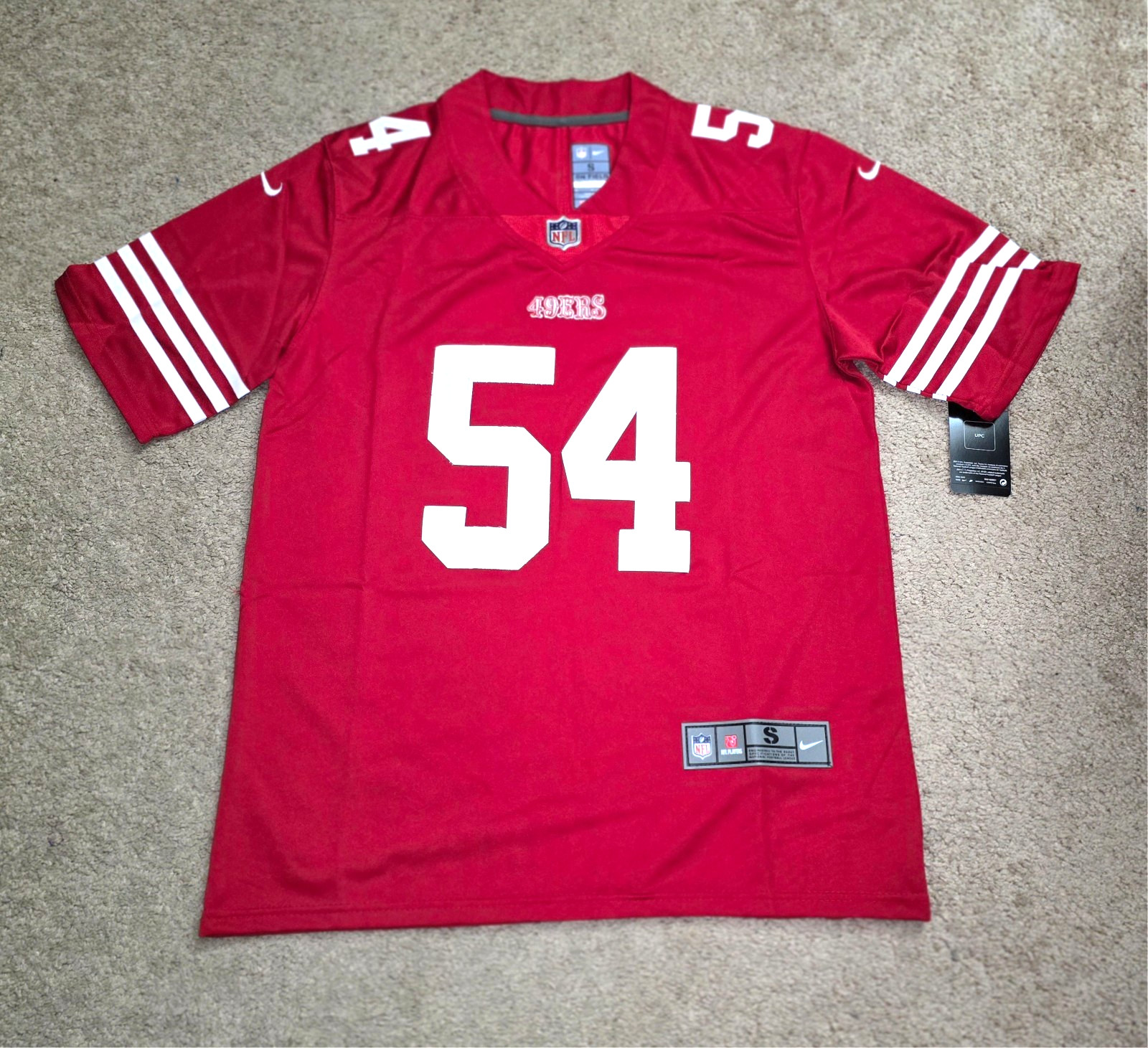 Fred Warner #54 Stitched SF 49ers Men's Red Jerseys