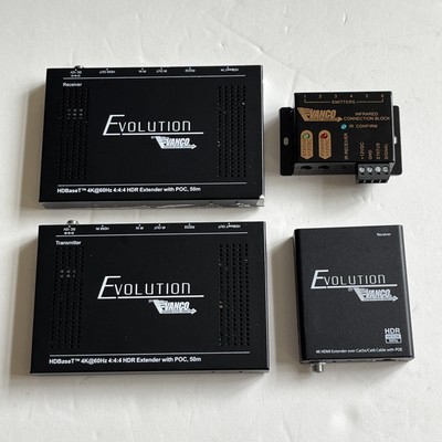 Vanco Evolution HDBaseT 4K HDR Extender/HDMI Extender/Infrared Connection Block