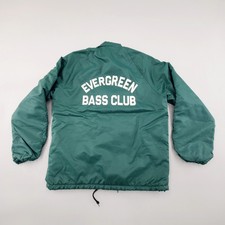 Vintage 70s Windjammer Evergreen Bass Club Windbreaker Jacket Sherpa Lined Sz M