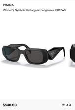 PRADA PR 17WS 1AB07Z 49 Womens Rectangle Sung...
