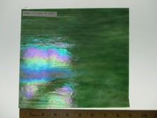 Stained Glass Wissmach Green Iridized 9" x 8.5"
