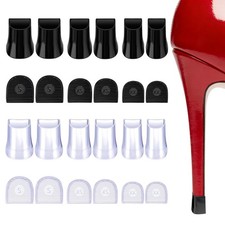 24 PCS Heel Caps for High Heels, Stiletto Heel Protectors, Soft Silicone Non-...