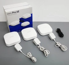 eero Pro 6E Tri-Band AXE5400 S010311 Wi-Fi 6E Router Mesh System White 3-Pack